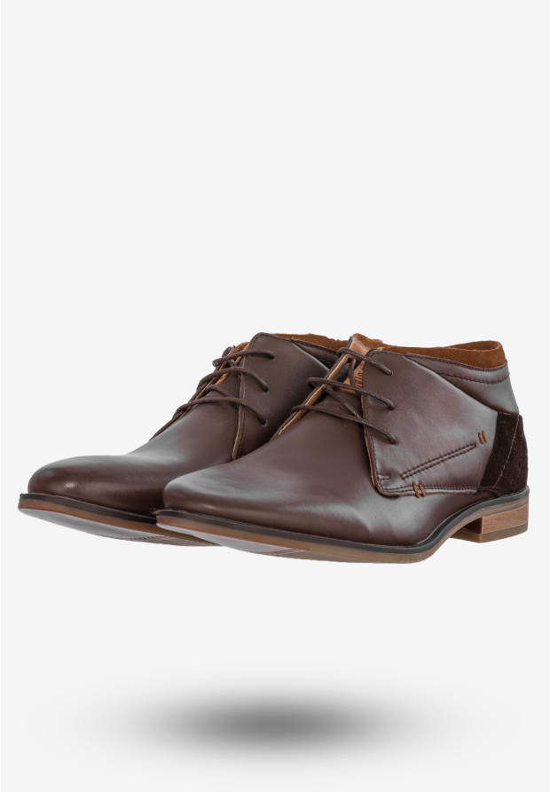 Półbuty Wizytowe Męskie Buty Eleganckie BIG STAR Brązowe T174047
