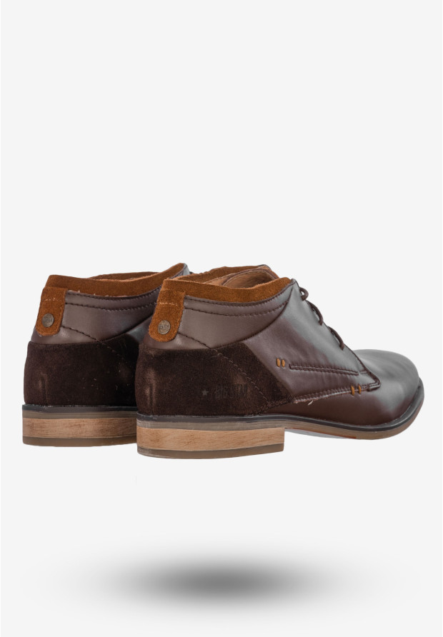 Półbuty Wizytowe Męskie Buty Eleganckie BIG STAR Brązowe T174047