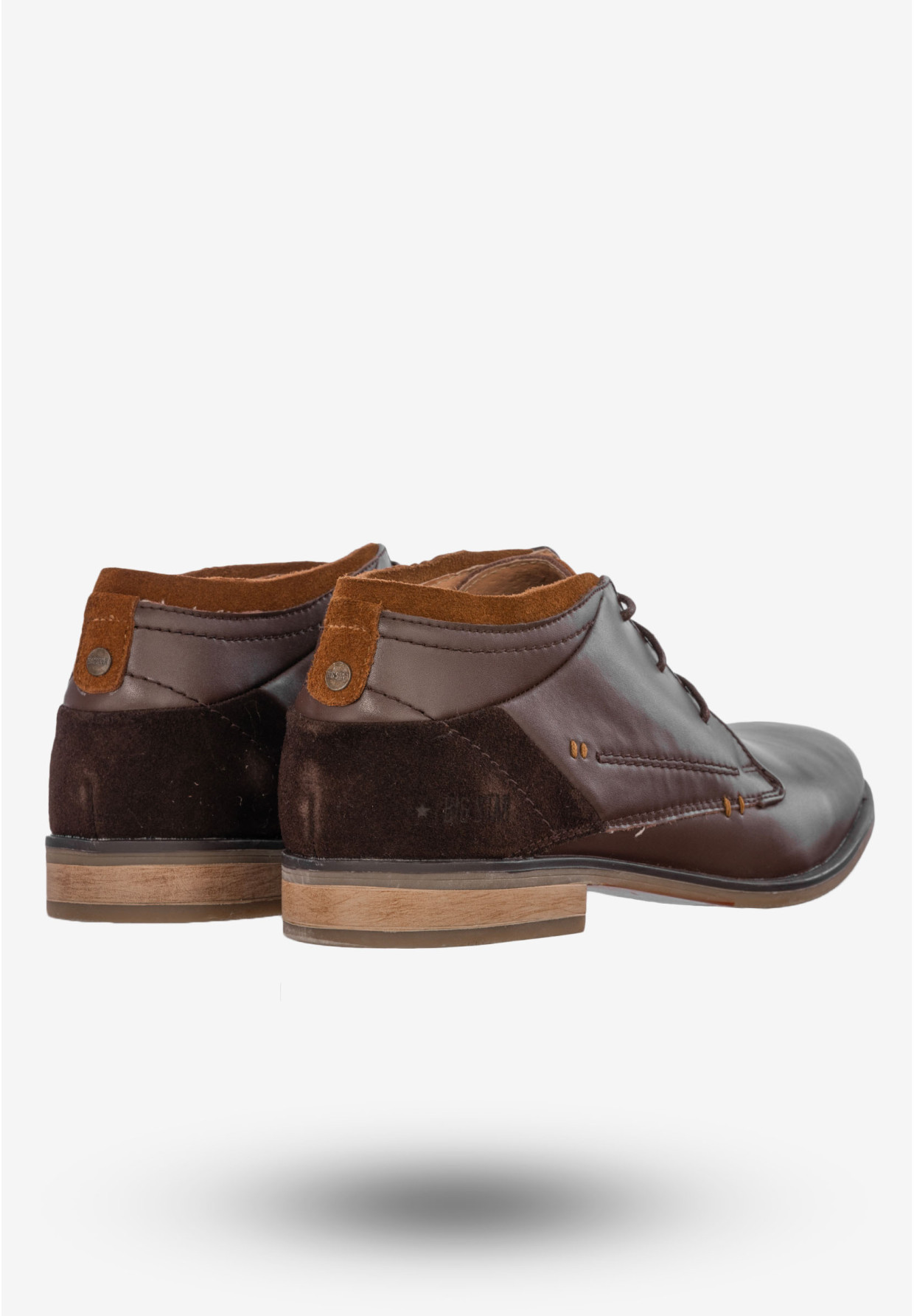 Półbuty Wizytowe Męskie Buty Eleganckie BIG STAR Brązowe T174047