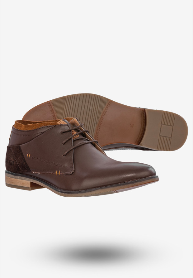 Półbuty Wizytowe Męskie Buty Eleganckie BIG STAR Brązowe T174047