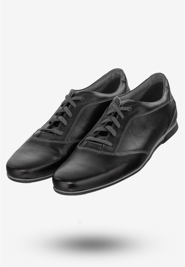 Półbuty Wizytowe Męskie Buty Eleganckie Śpiewla Czarne 1535