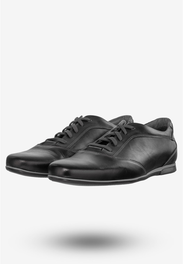 Półbuty Wizytowe Męskie Buty Eleganckie Śpiewla Czarne 1535