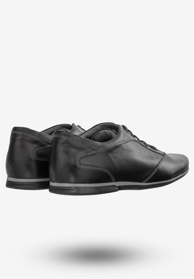 Półbuty Wizytowe Męskie Buty Eleganckie Śpiewla Czarne 1535