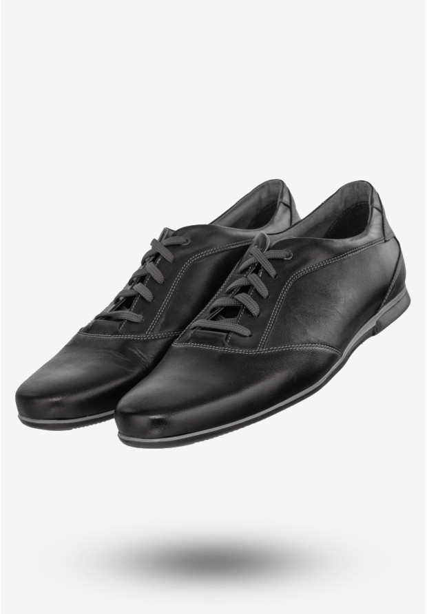 Półbuty Wizytowe Męskie Buty Eleganckie Śpiewla Czarne 1535