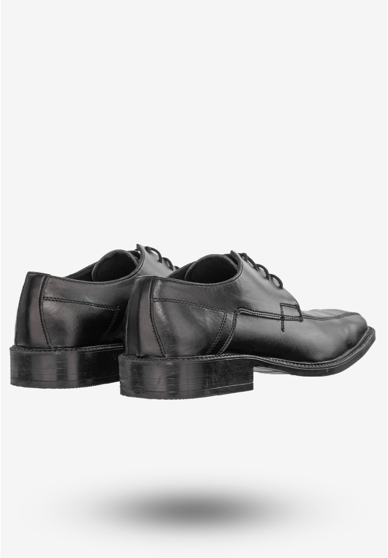 Półbuty Wizytowe Męskie Buty Eleganckie Skórzane Activ Czarne kom
