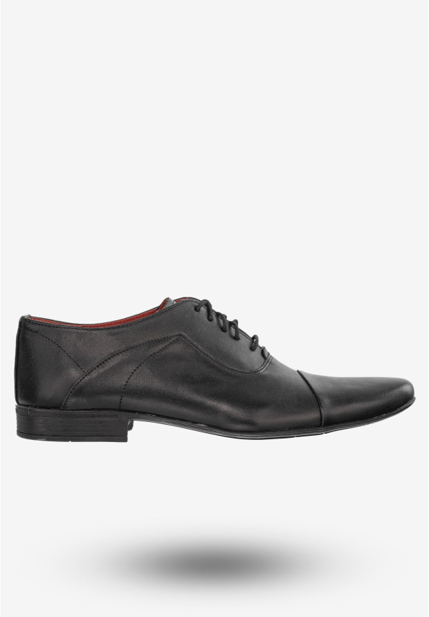 Półbuty Wizytowe Męskie Buty Eleganckie Peppe Rosso Czarne M400C