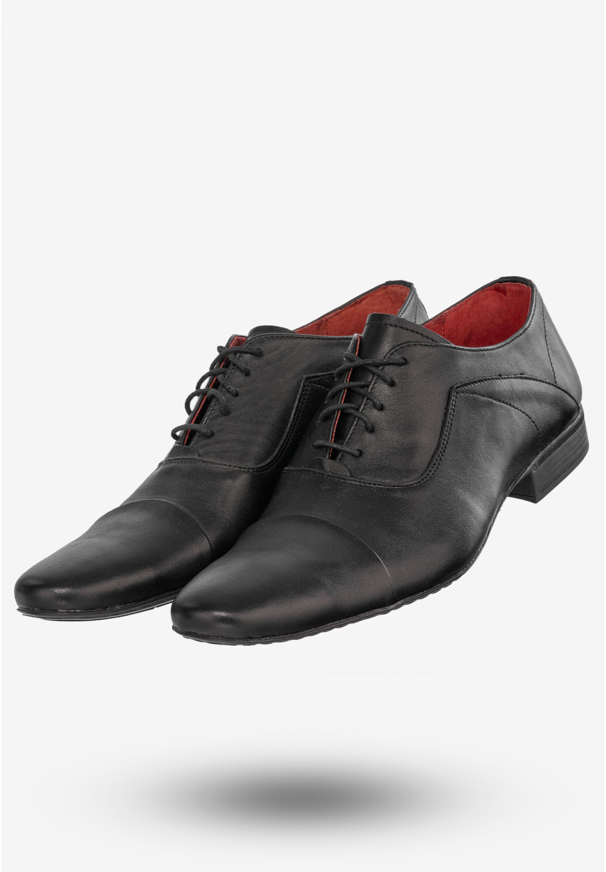 Półbuty Wizytowe Męskie Buty Eleganckie Peppe Rosso Czarne M400C