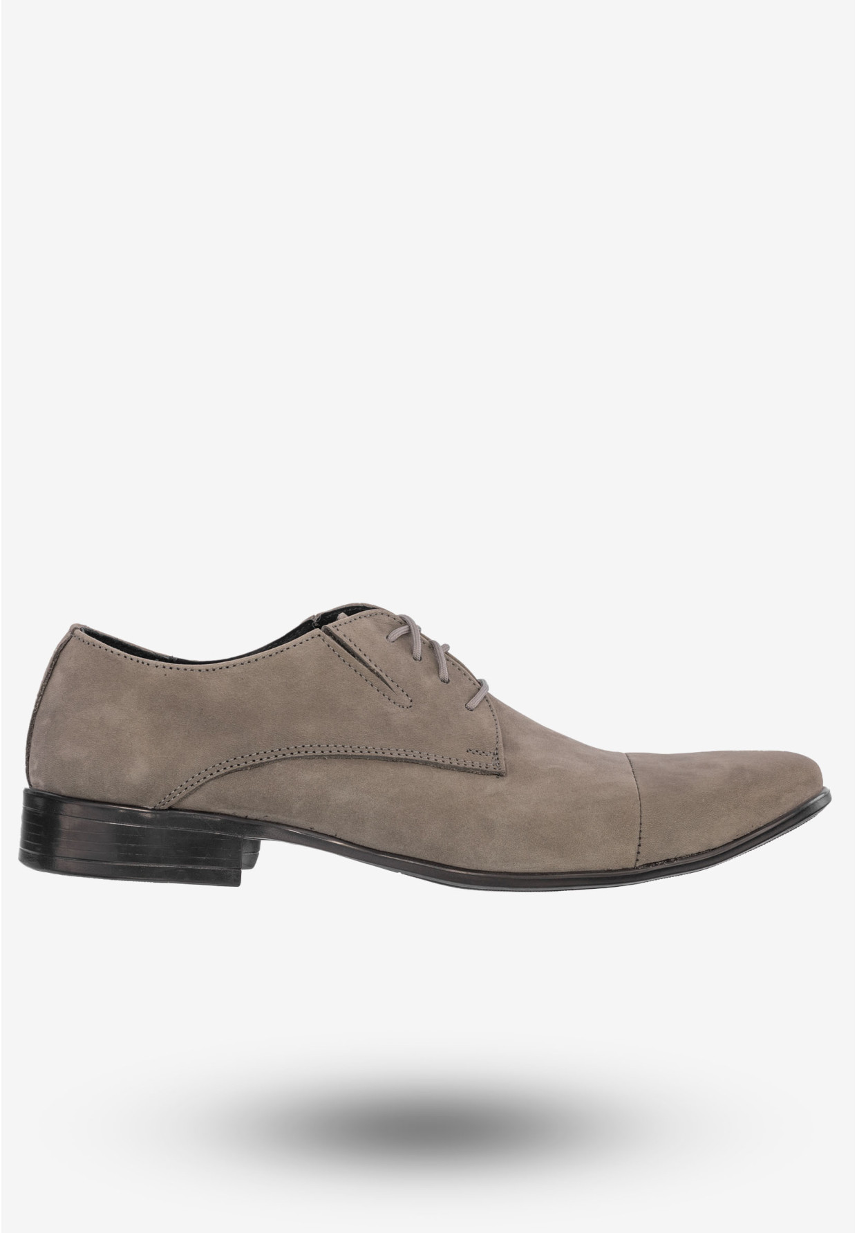 Półbuty Wizytowe Męskie Buty Eleganckie Peppe Rosso Popiel M452P