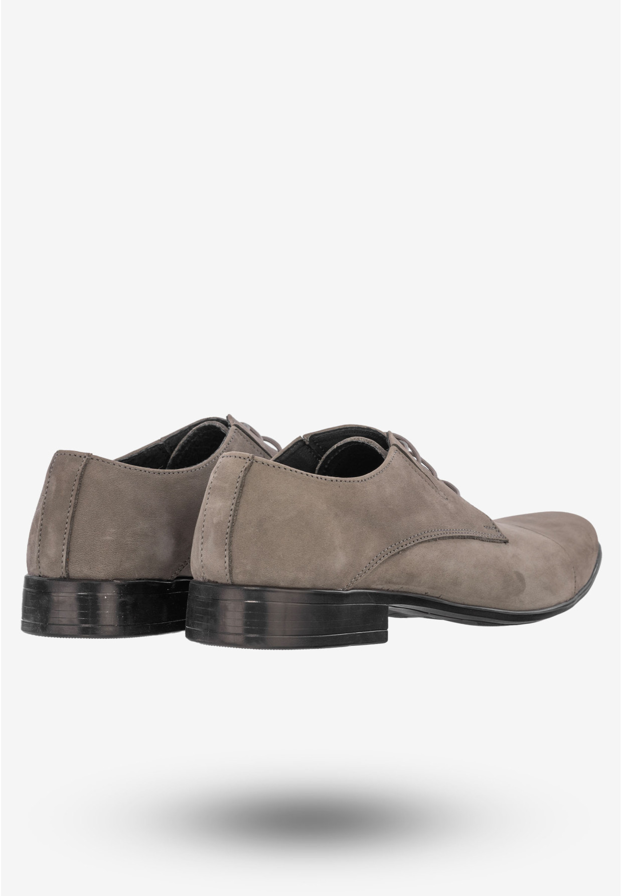 Półbuty Wizytowe Męskie Buty Eleganckie Peppe Rosso Popiel M452P