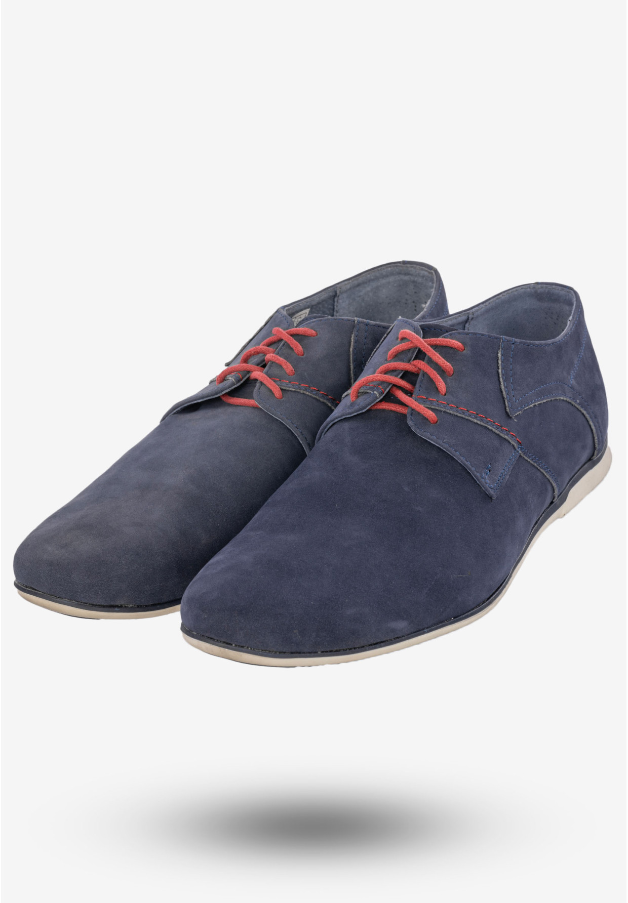 Półbuty Wizytowe Męskie Buty Eleganckie Peppe Rosso Granatowe M482NN