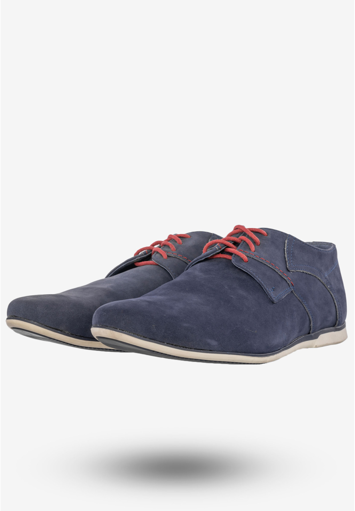 Półbuty Wizytowe Męskie Buty Eleganckie Peppe Rosso Granatowe M482NN