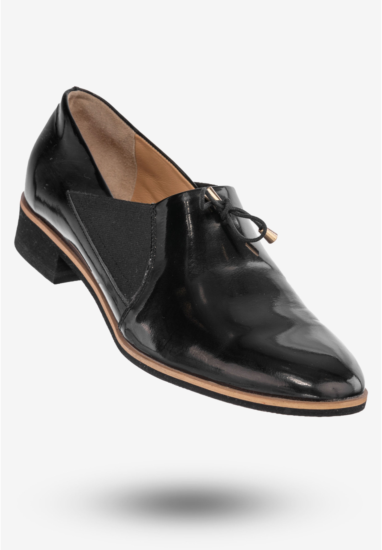 Półbuty Damskie Skórzane Buty Eleganckie Wsuwane eSKa Czarne 284