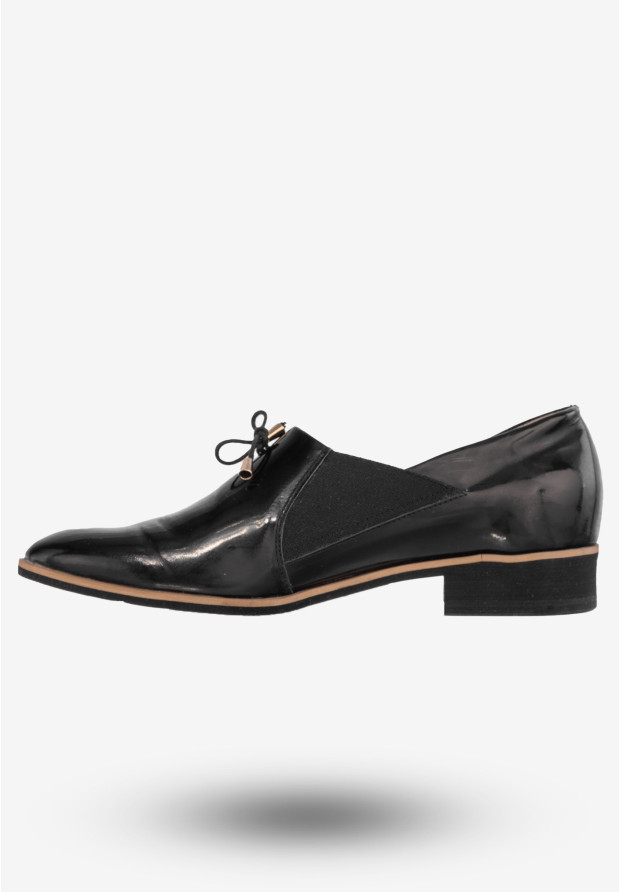 Półbuty Damskie Skórzane Buty Eleganckie Wsuwane eSKa Czarne 284