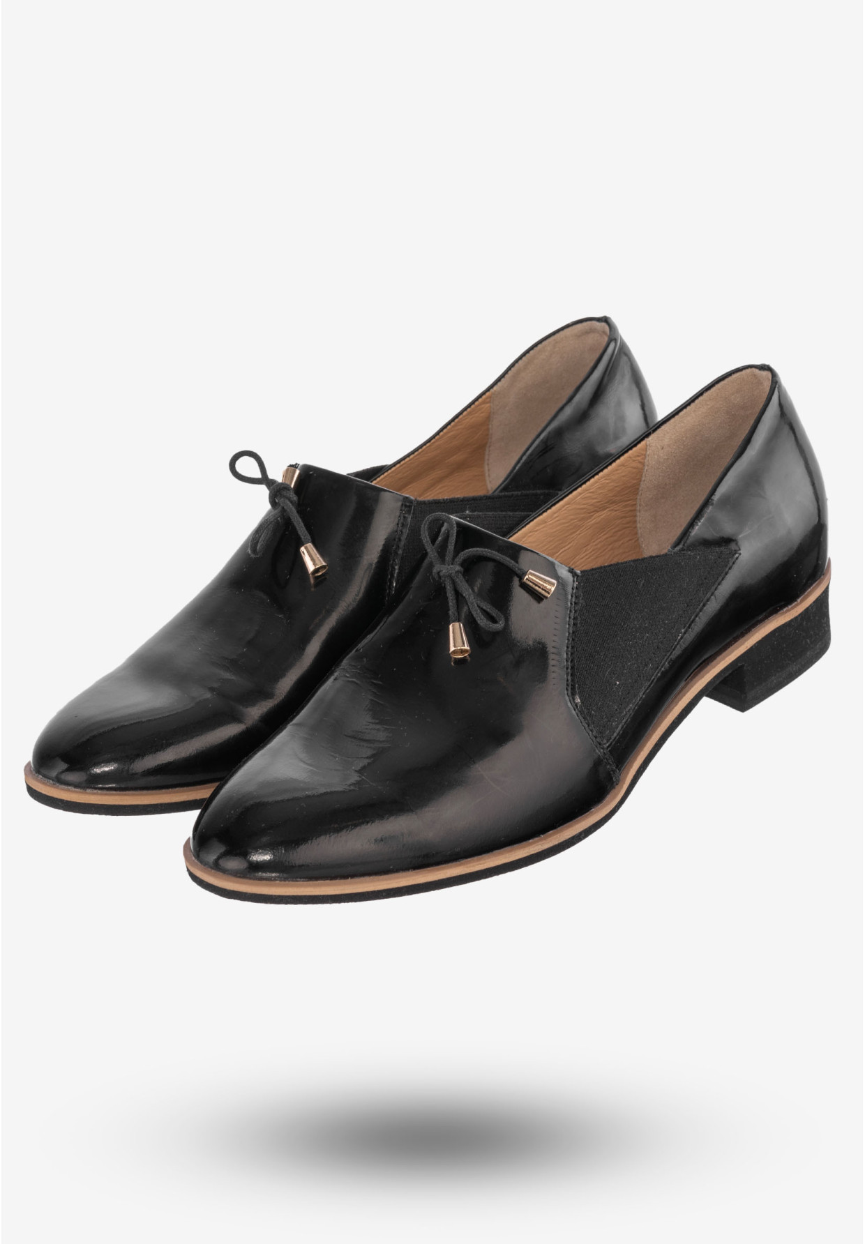 Półbuty Damskie Skórzane Buty Eleganckie Wsuwane eSKa Czarne 284