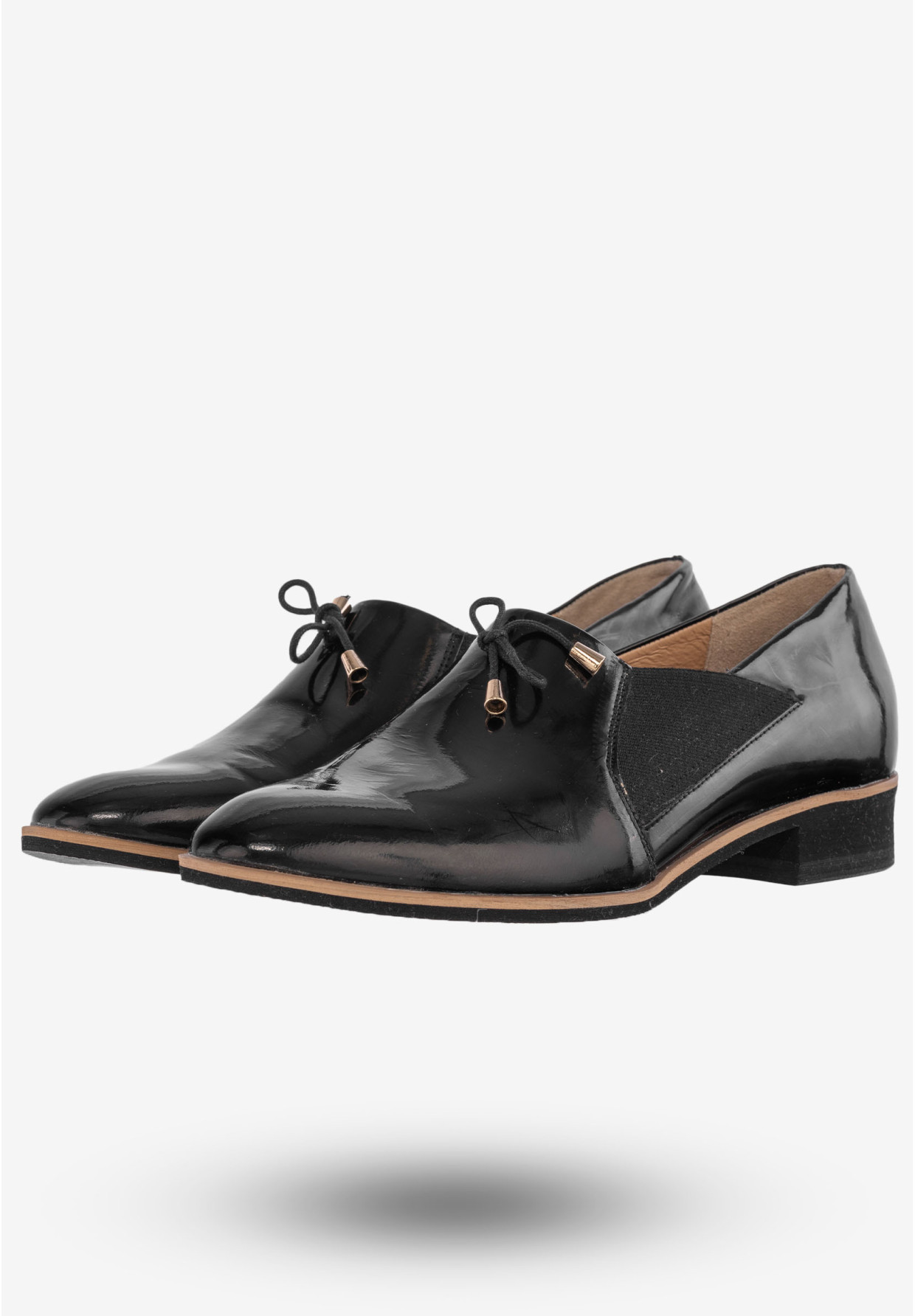 Półbuty Damskie Skórzane Buty Eleganckie Wsuwane eSKa Czarne 284