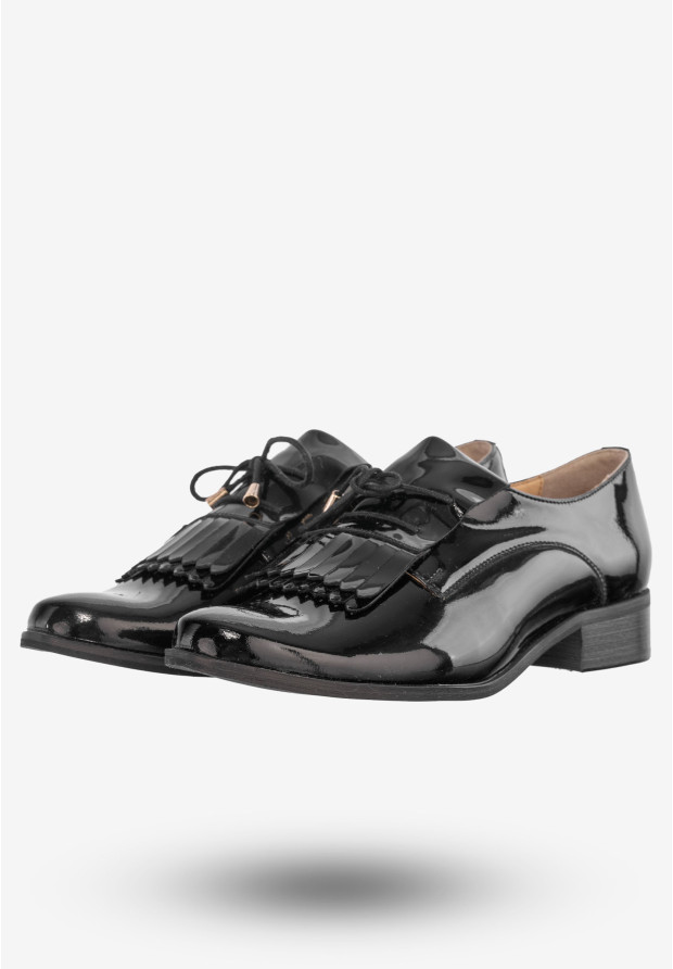 Półbuty Damskie Skórzane Buty Eleganckie eSKa Czarne 1306