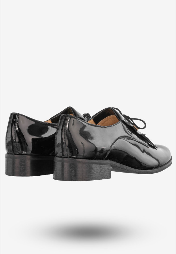 Półbuty Damskie Skórzane Buty Eleganckie eSKa Czarne 1306