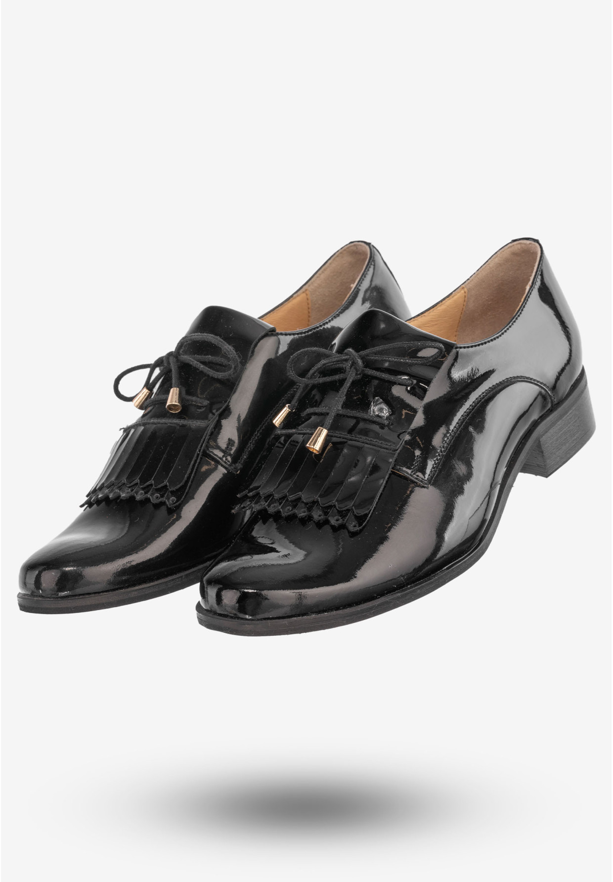 Półbuty Damskie Skórzane Buty Eleganckie eSKa Czarne 1306