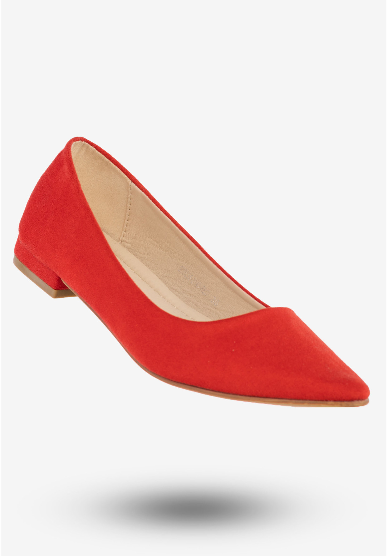 Baleriny Damskie Półbuty Eleganckie Buty Jezzi Czerwone 20BL35-2140-RED