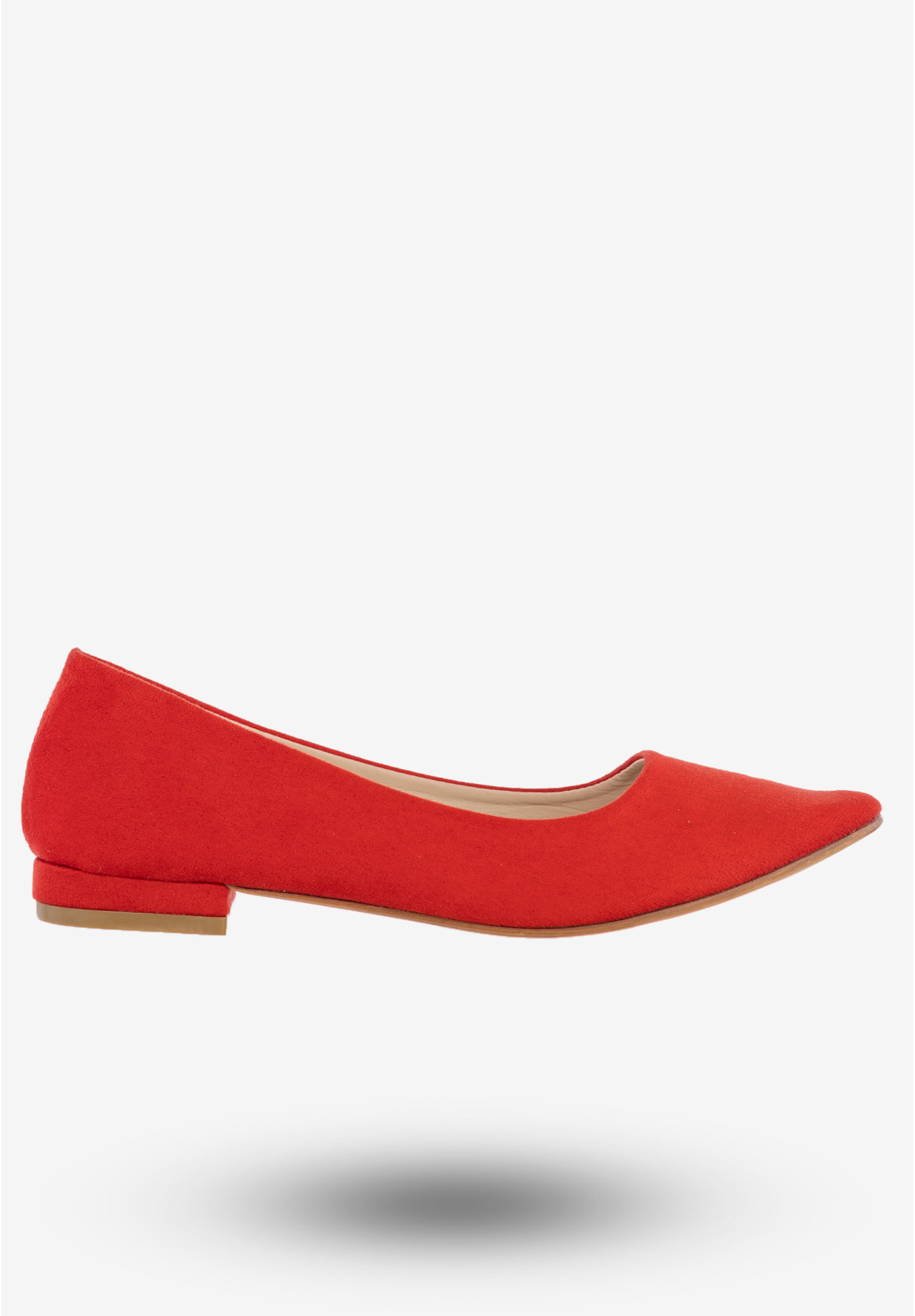 Baleriny Damskie Półbuty Eleganckie Buty Jezzi Czerwone 20BL35-2140-RED