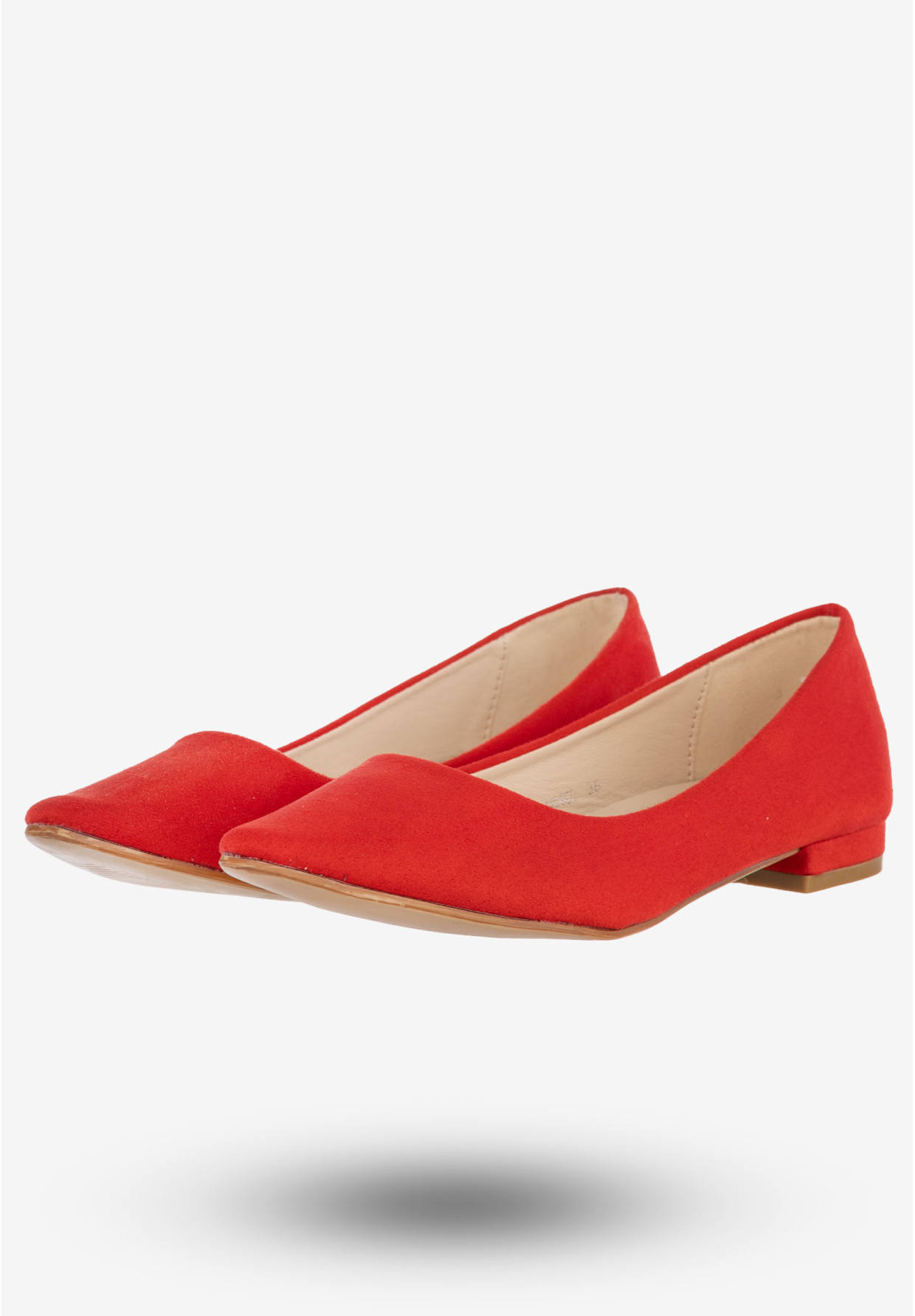 Baleriny Damskie Półbuty Eleganckie Buty Jezzi Czerwone 20BL35-2140-RED