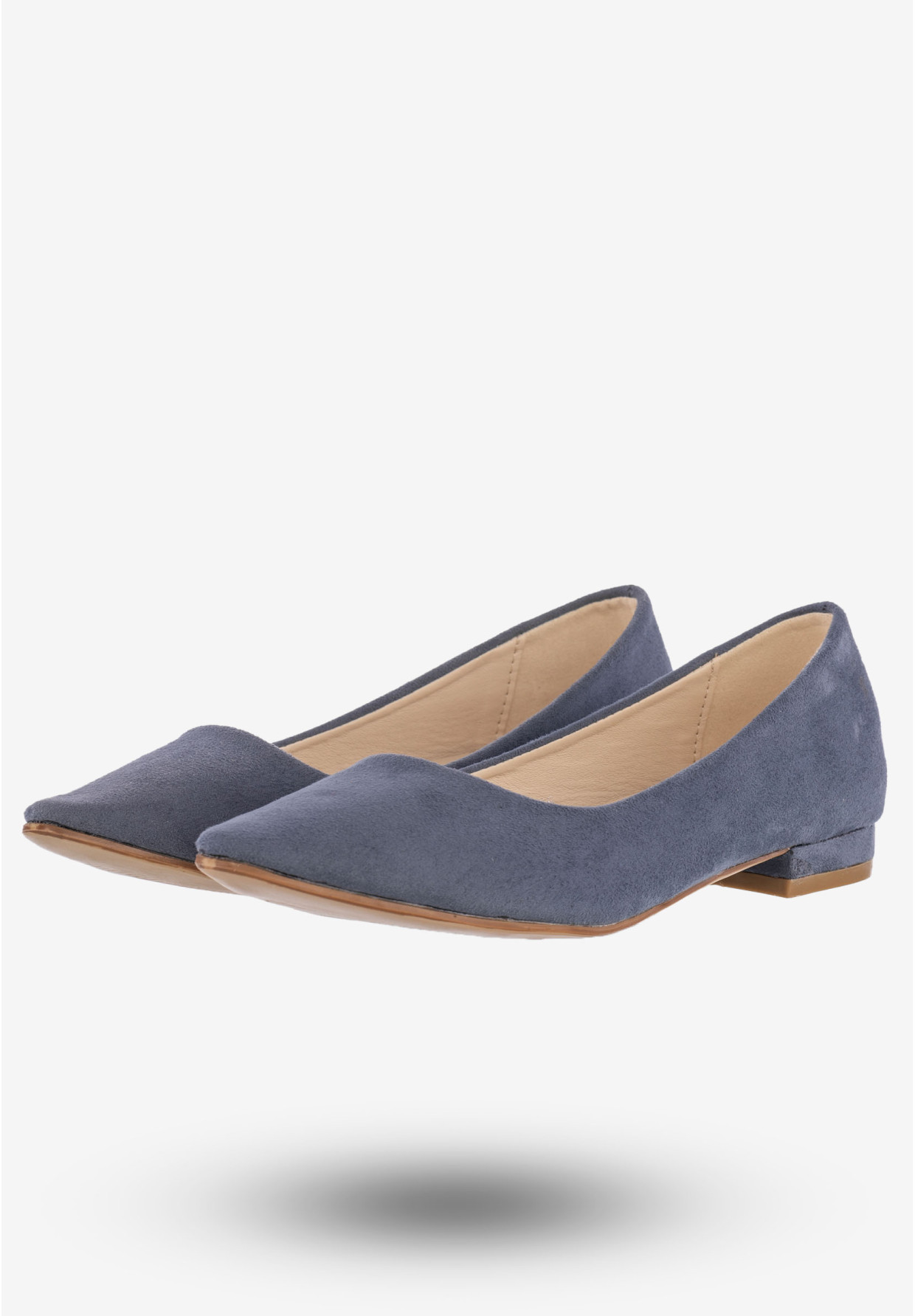 Baleriny Damskie Półbuty Eleganckie Buty Jezzi Niebieskie 20BL35-2140-NAVY