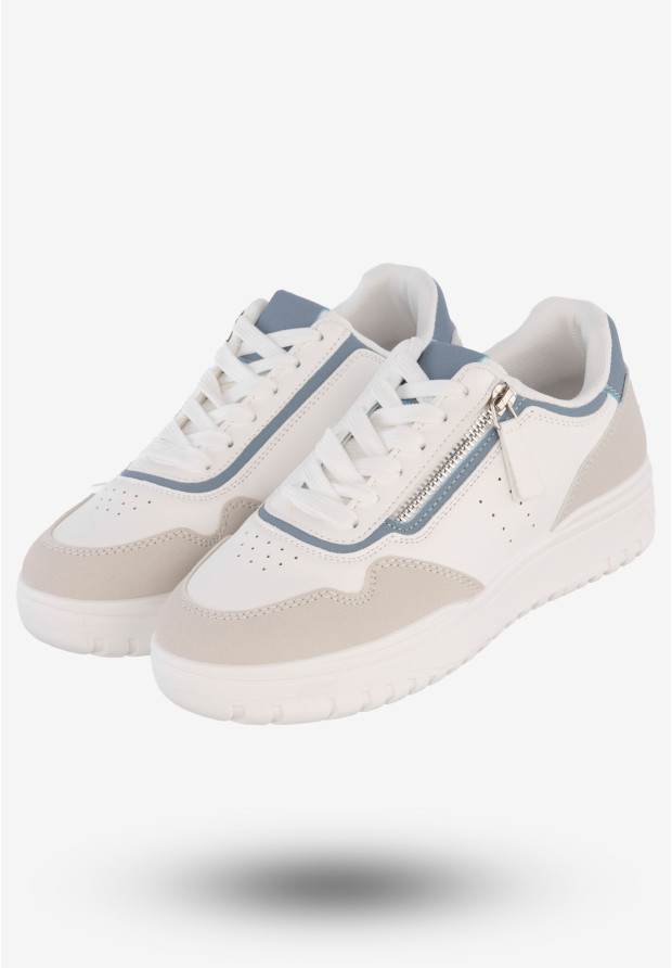 Sneakersy Damskie Ekoskóra Buty Sportowe McBraun Białe PL23233