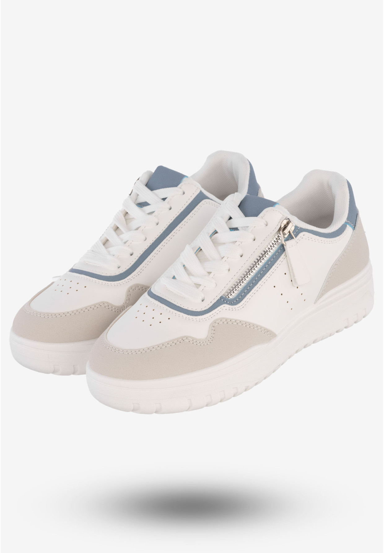 Sneakersy Damskie Ekoskóra Buty Sportowe McBraun Białe PL23233