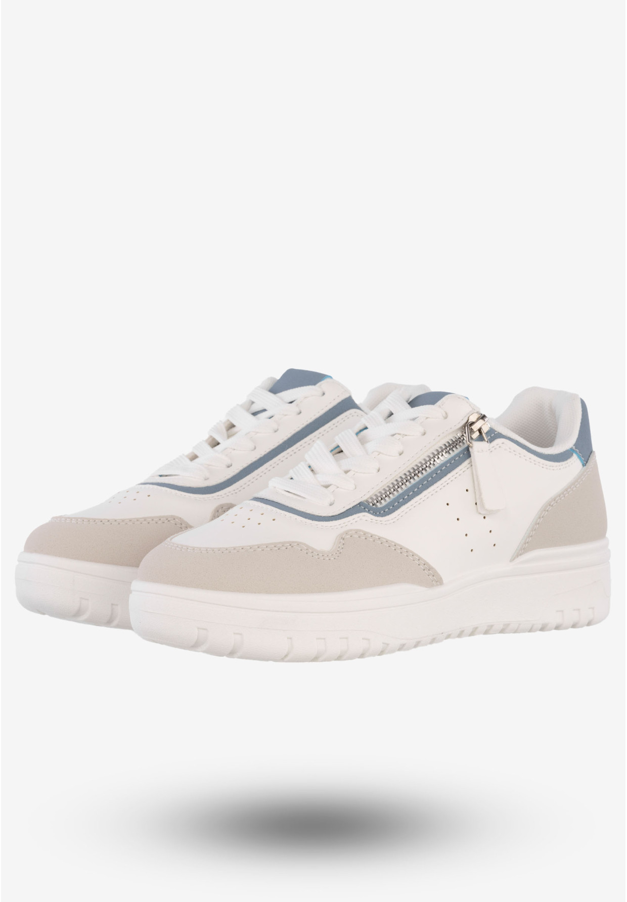 Sneakersy Damskie Ekoskóra Buty Sportowe McBraun Białe PL23233