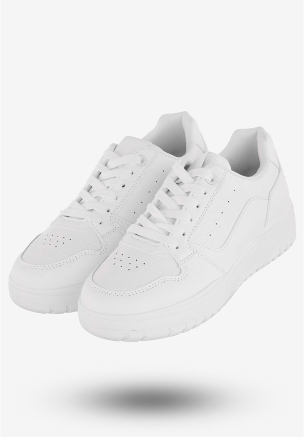 Sneakersy Damskie Ekoskóra Buty Sportowe McBraun Białe PL23263