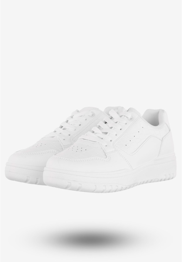 Sneakersy Damskie Ekoskóra Buty Sportowe McBraun Białe PL23263