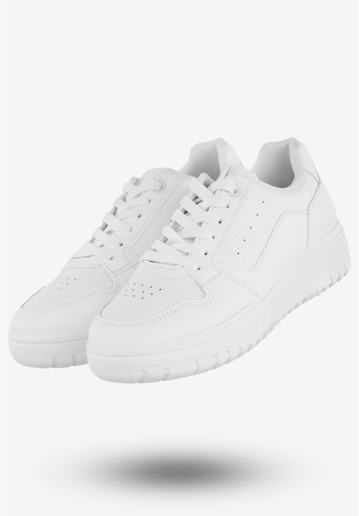 Sneakersy Damskie Ekoskóra Buty Sportowe McBraun Białe PL23263