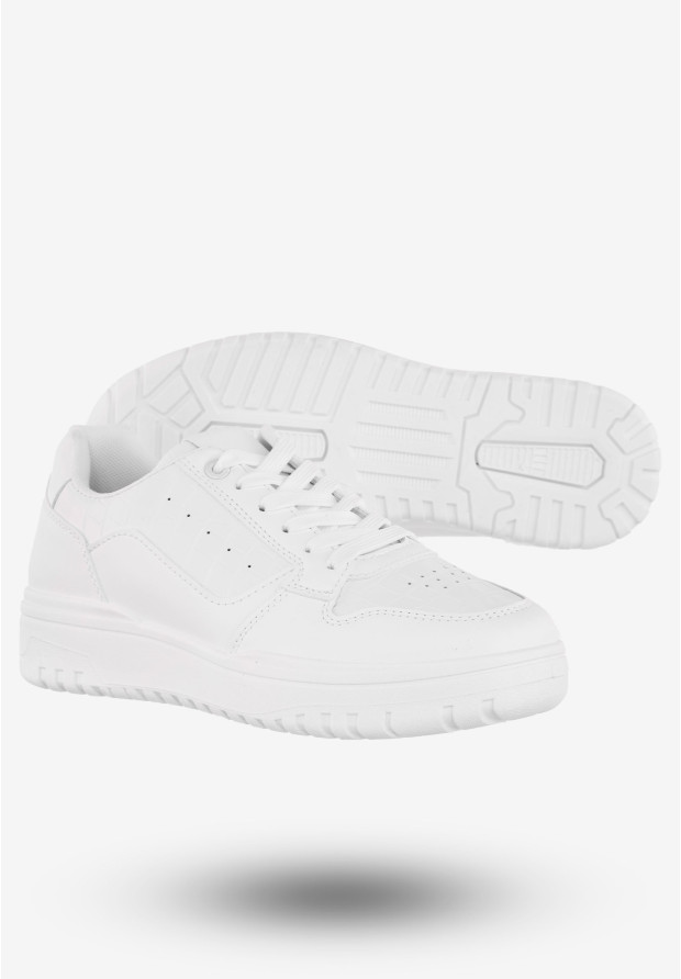 Sneakersy Damskie Ekoskóra Buty Sportowe McBraun Białe PL23263