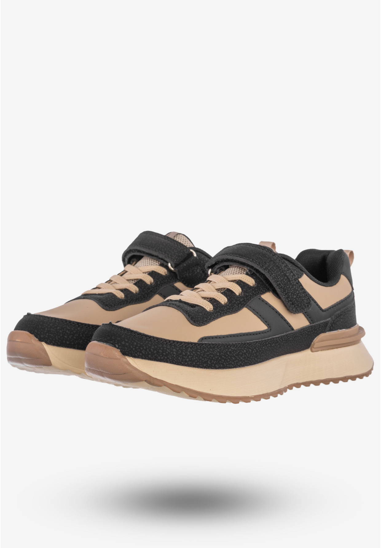 Sneakersy Dziecięce Buty Sportowe Wygodne Clibee Czarne EC300
