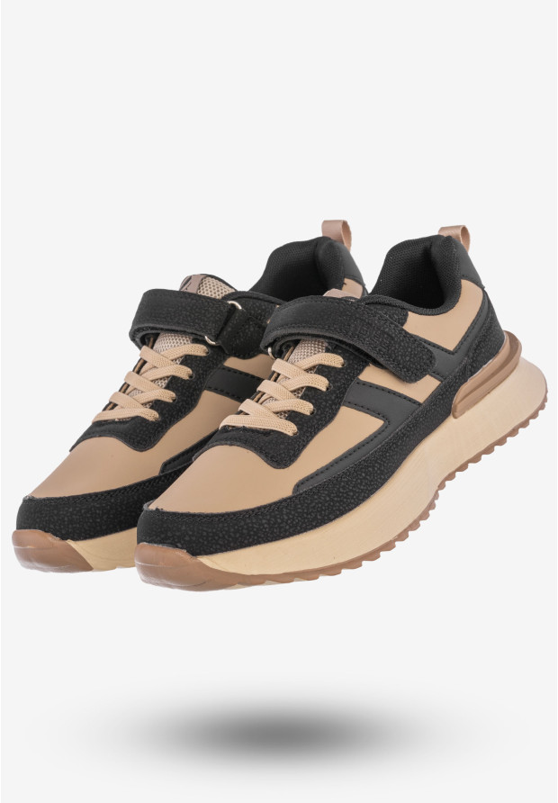 Sneakersy Dziecięce Buty Sportowe Wygodne Clibee Czarne EC300