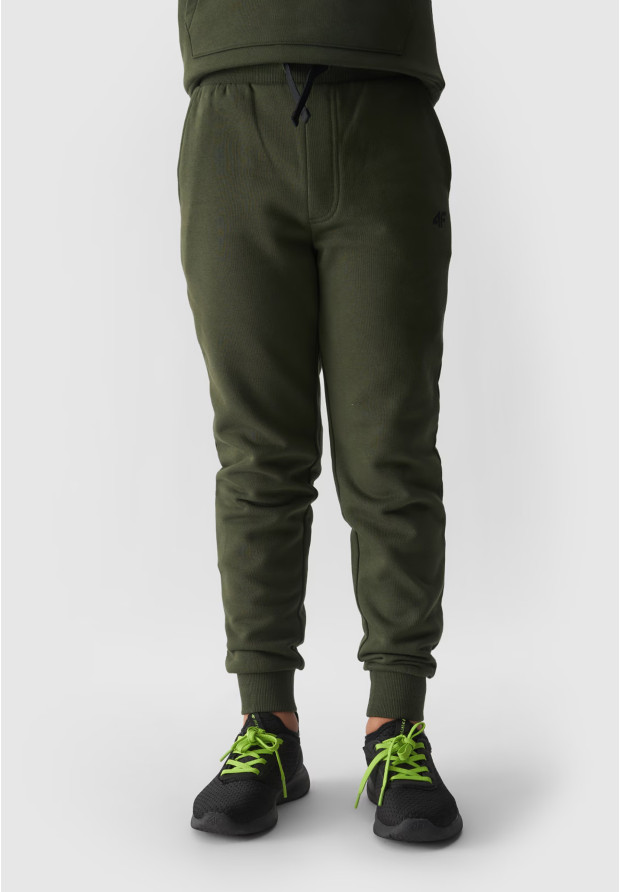 Spodnie Chłopięce 4F Joggery Sportowe Khaki 4FJWMM00TTROM0811