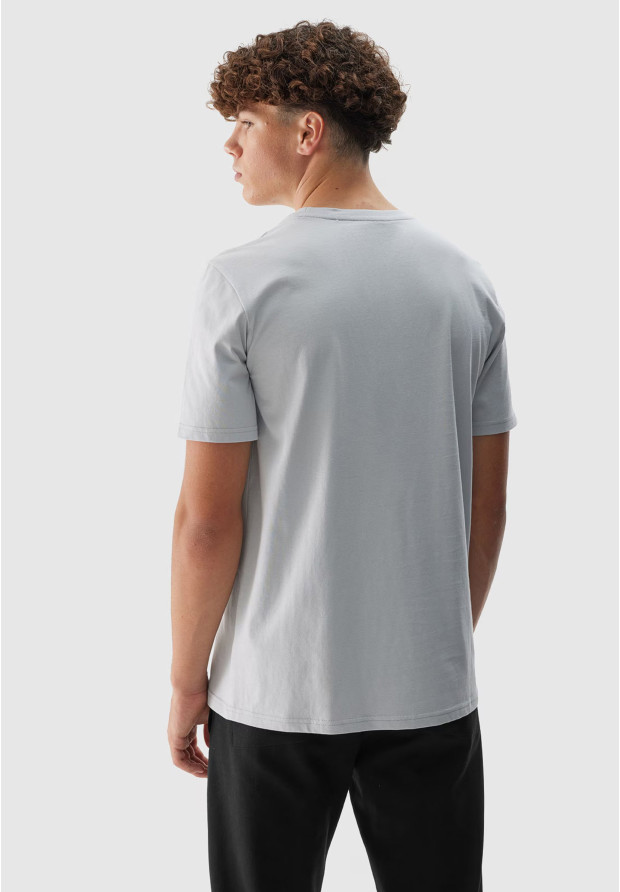Koszulka Męska 4F Sportowy T-shirt Szary Regular 4FWAW24TTSHM1587