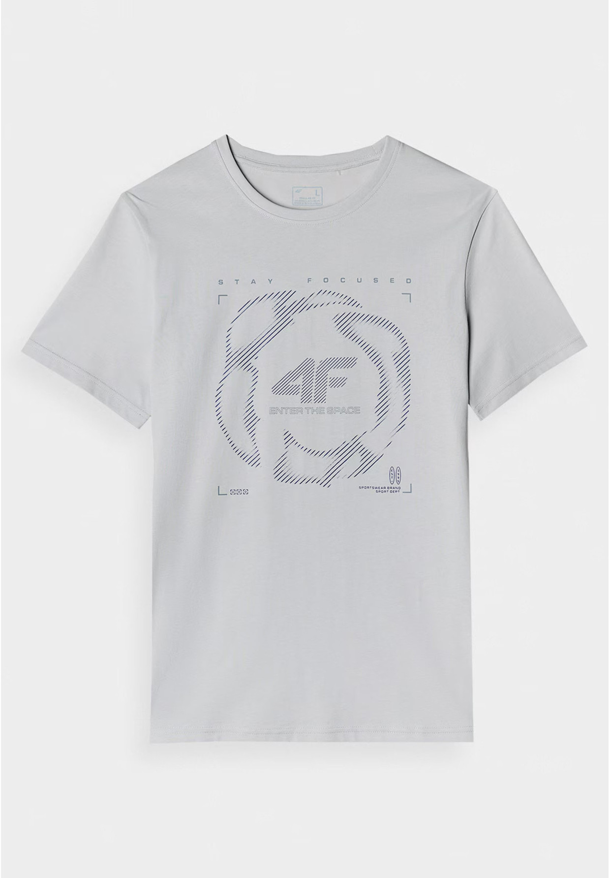 Koszulka Męska 4F Sportowy T-shirt Szary Regular 4FWAW24TTSHM1587