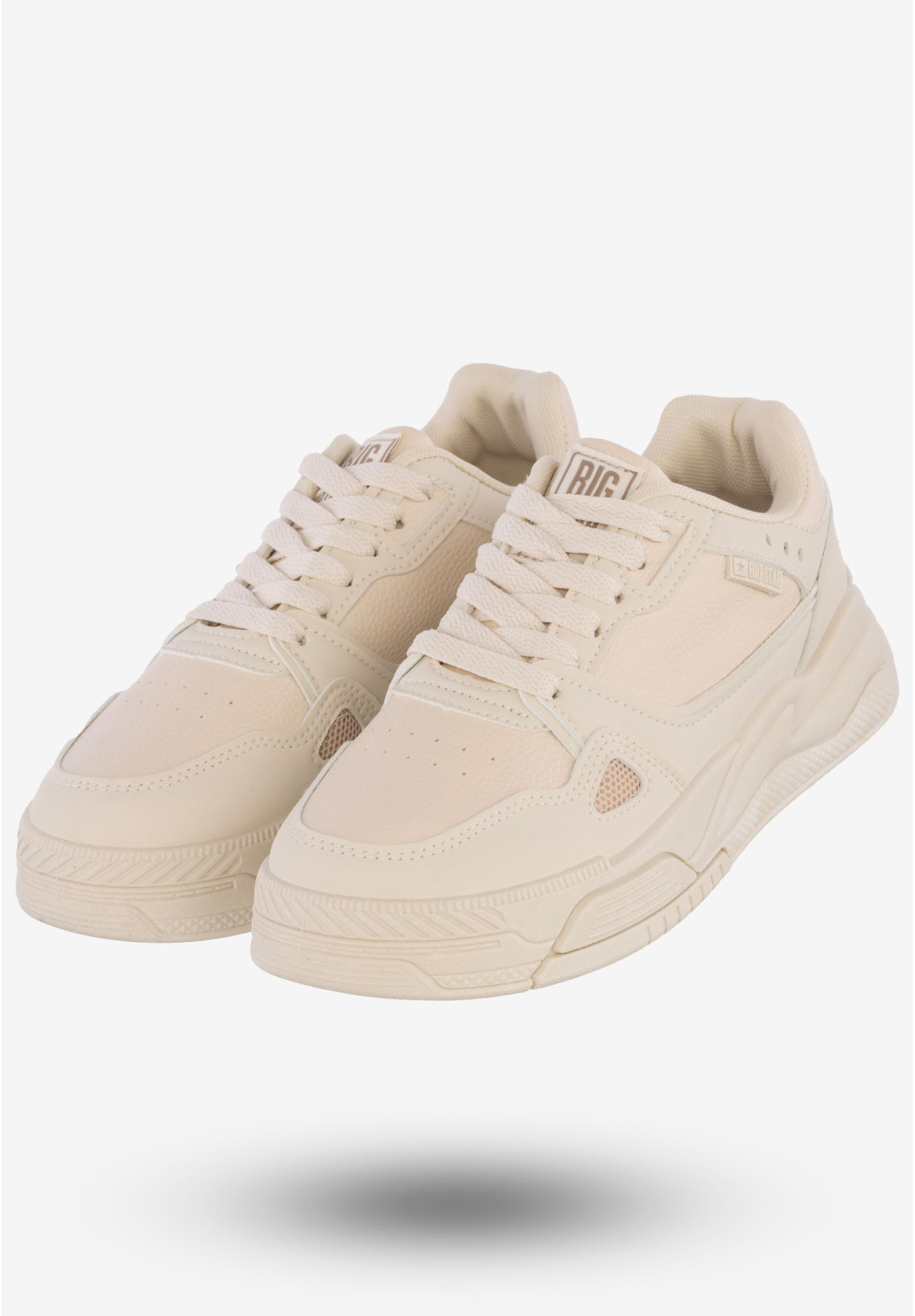 Sneakersy Damskie Ekoskóra Buty Sportowe Big Star Beżowe NN274668