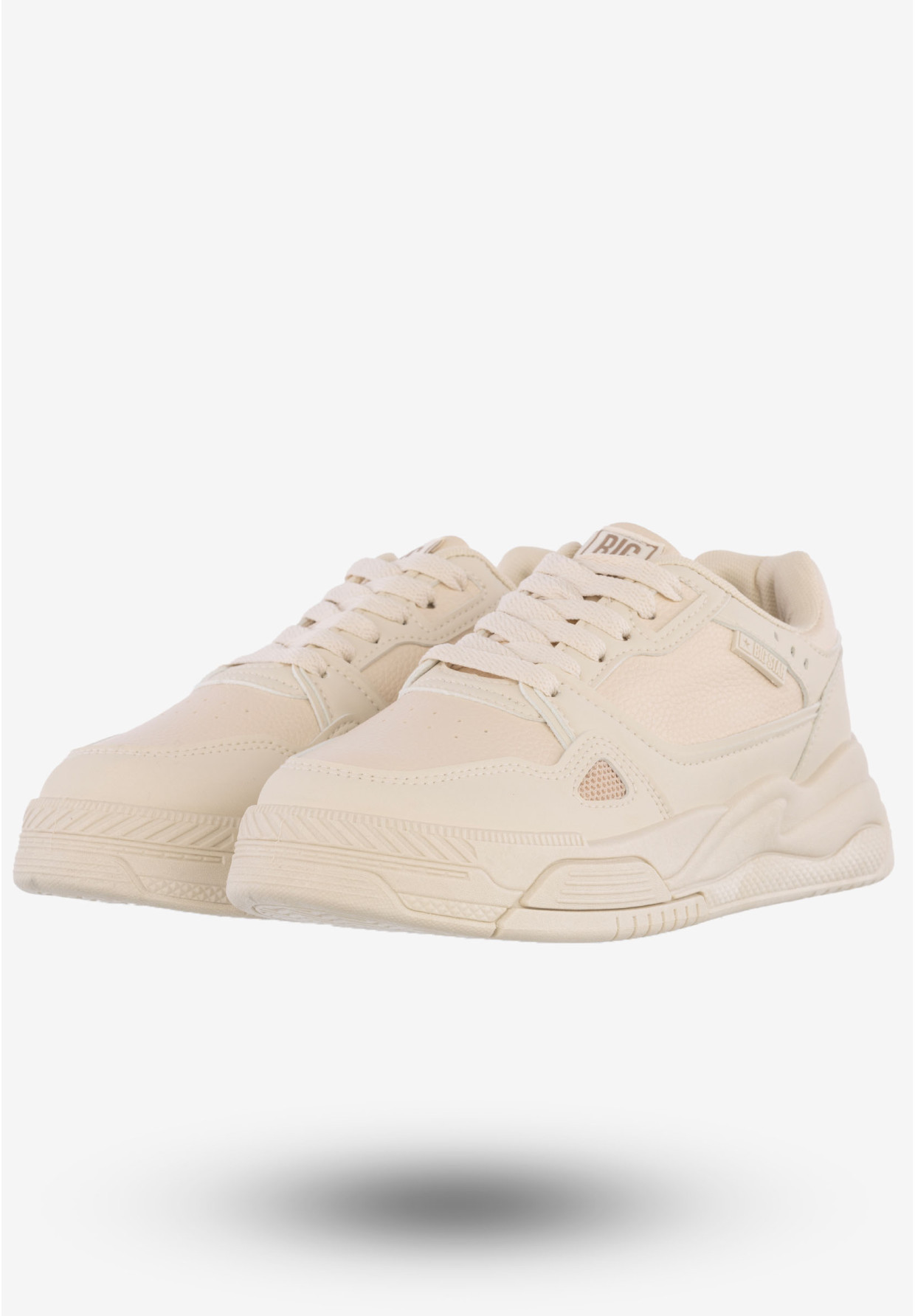Sneakersy Damskie Ekoskóra Buty Sportowe Big Star Beżowe NN274668