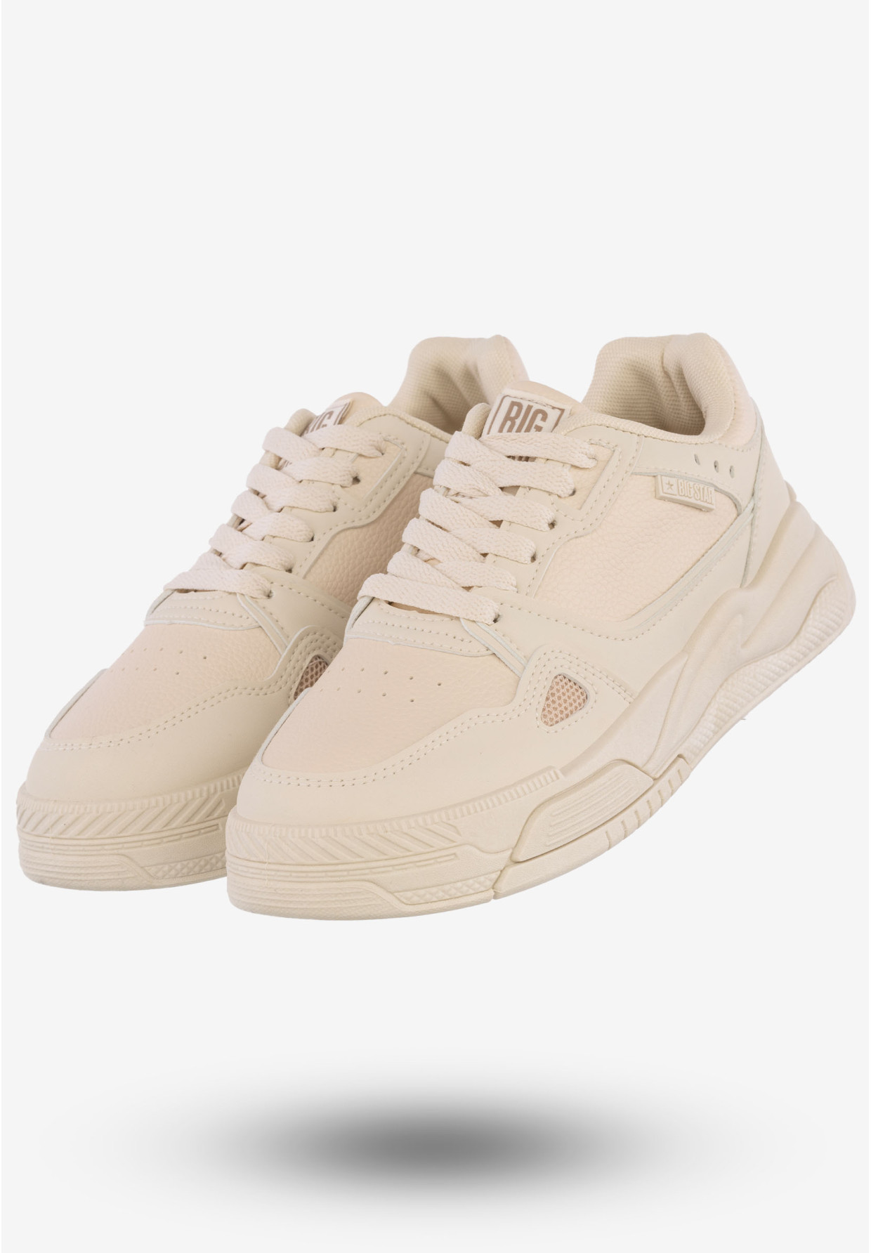 Sneakersy Damskie Ekoskóra Buty Sportowe Big Star Beżowe NN274668