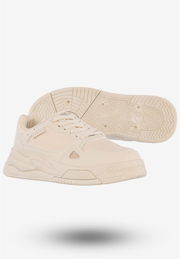 Sneakersy Damskie Ekoskóra Buty Sportowe Big Star Beżowe NN274668