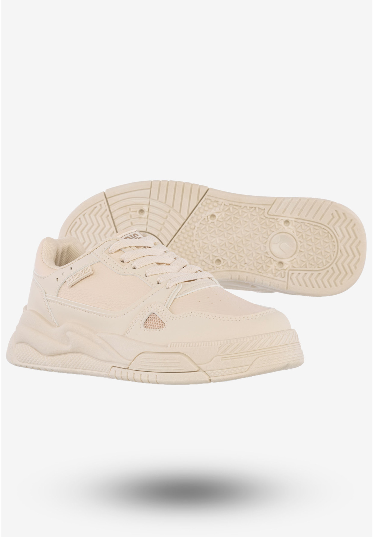 Sneakersy Damskie Ekoskóra Buty Sportowe Big Star Beżowe NN274668