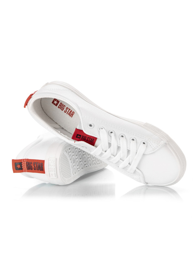 Trampki Damskie BIG STAR SHOES Białe Eko Skóra DD274685