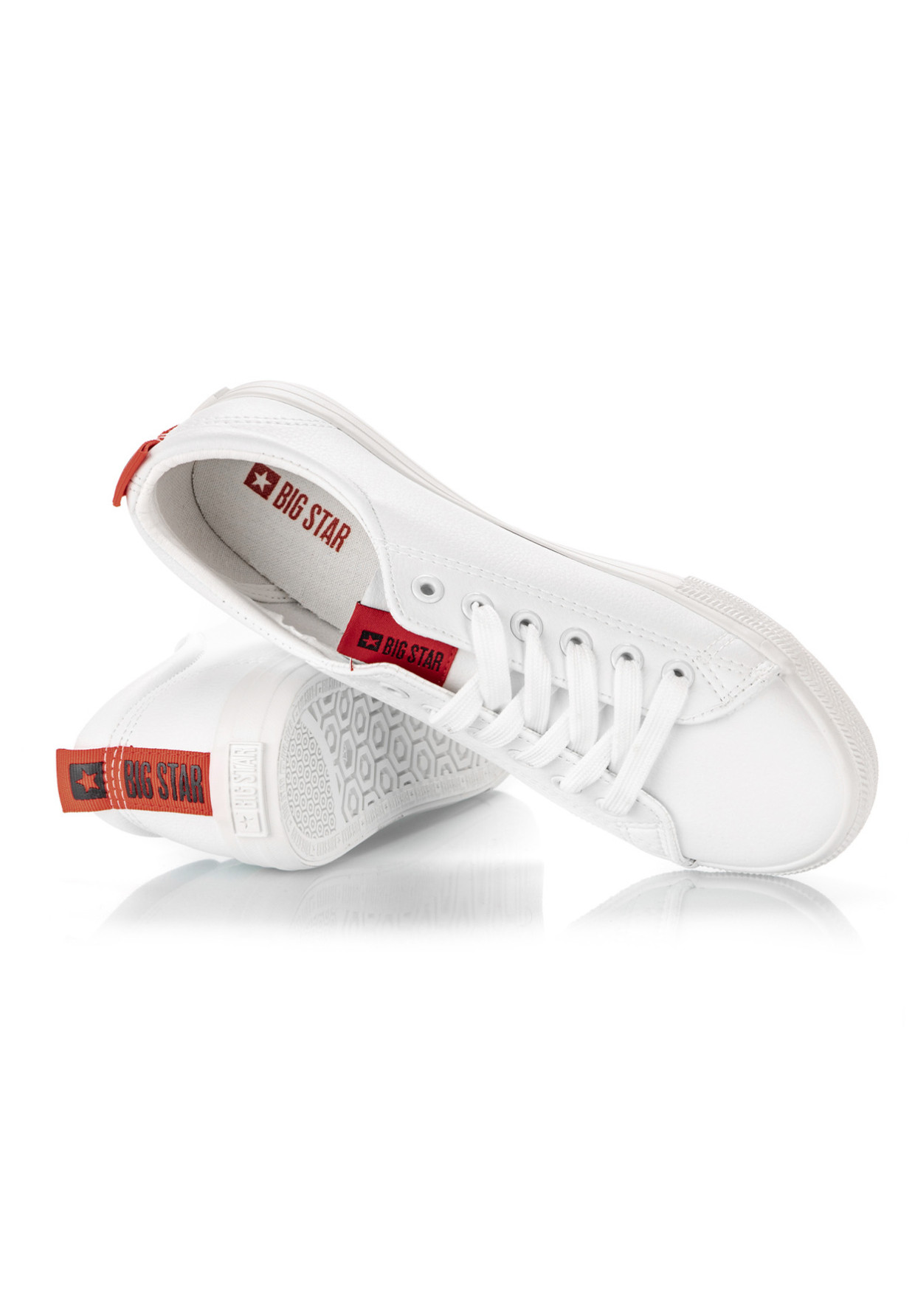 Trampki Damskie BIG STAR SHOES Białe Eko Skóra DD274685