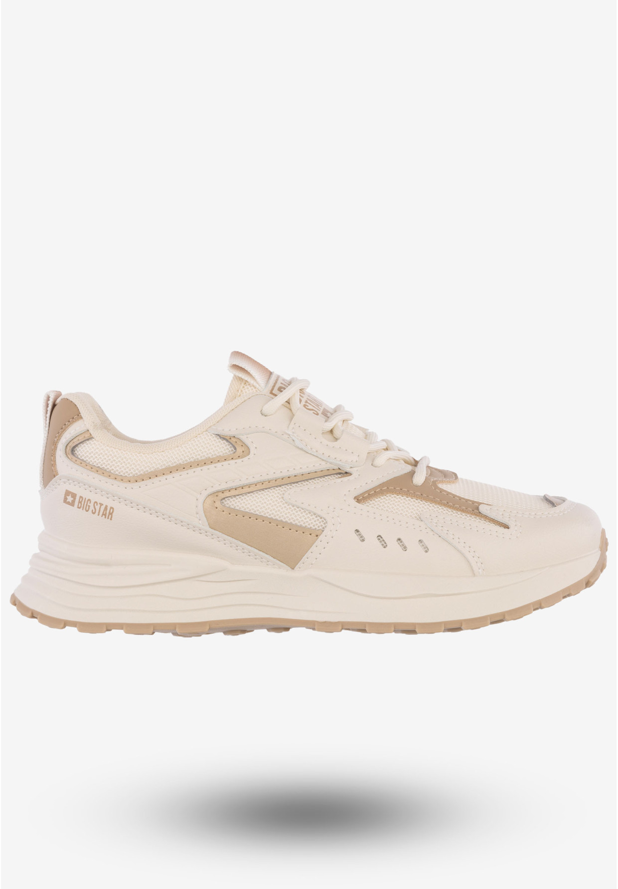 Sneakersy Damskie Ekoskóra Buty Sportowe Big Star Beżowe NN274A096