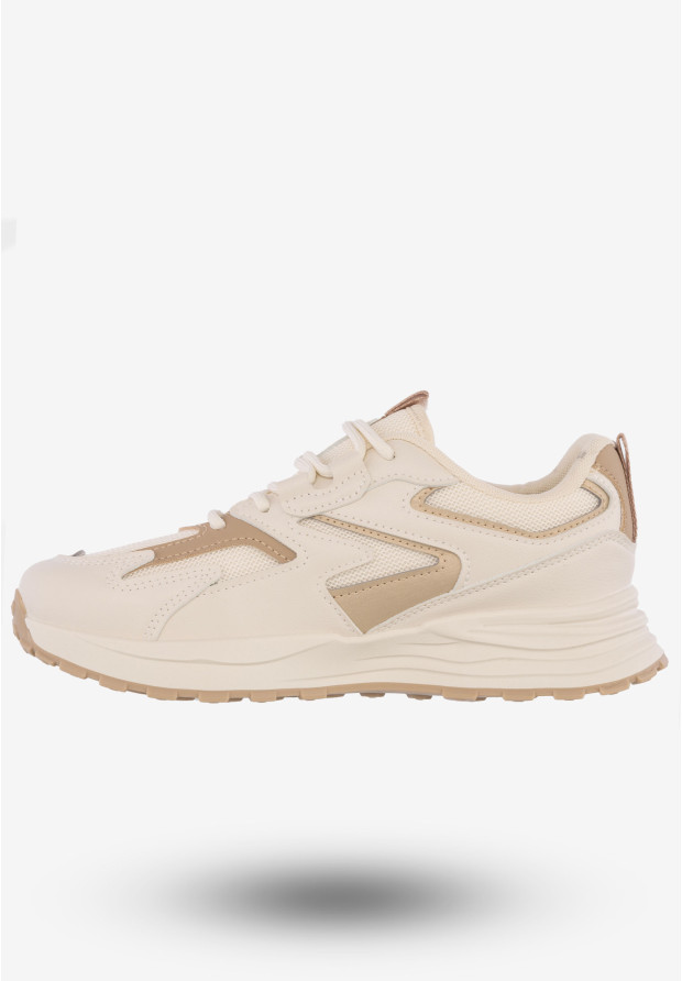 Sneakersy Damskie Ekoskóra Buty Sportowe Big Star Beżowe NN274A096