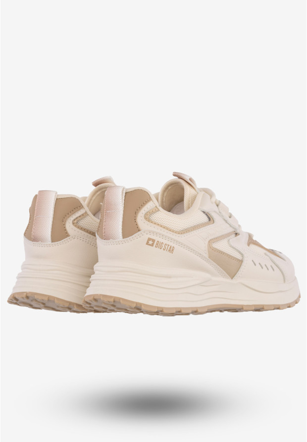 Sneakersy Damskie Ekoskóra Buty Sportowe Big Star Beżowe NN274A096
