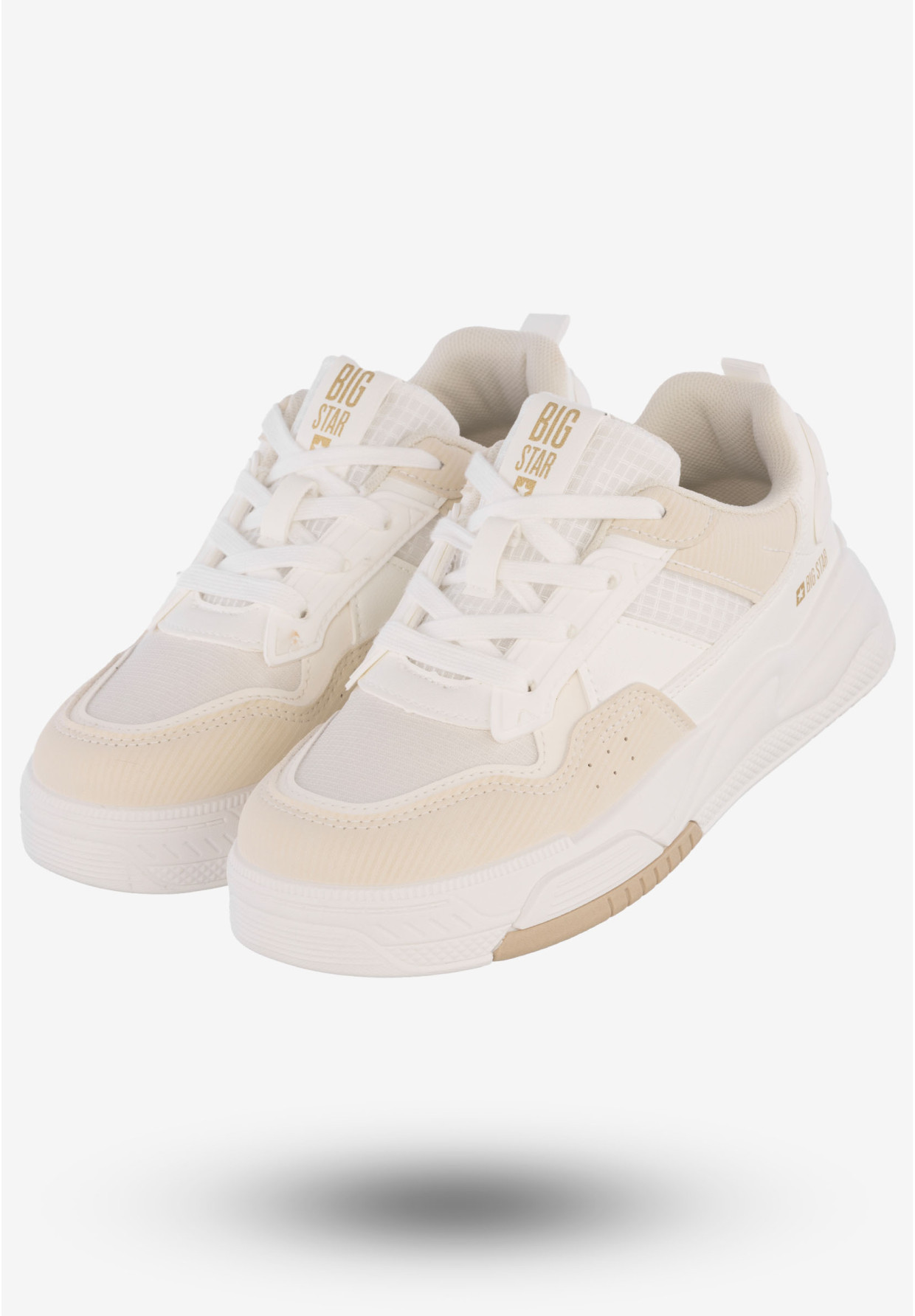 Sneakersy Damskie Buty Sportowe Big Star Beżowe OO274A155