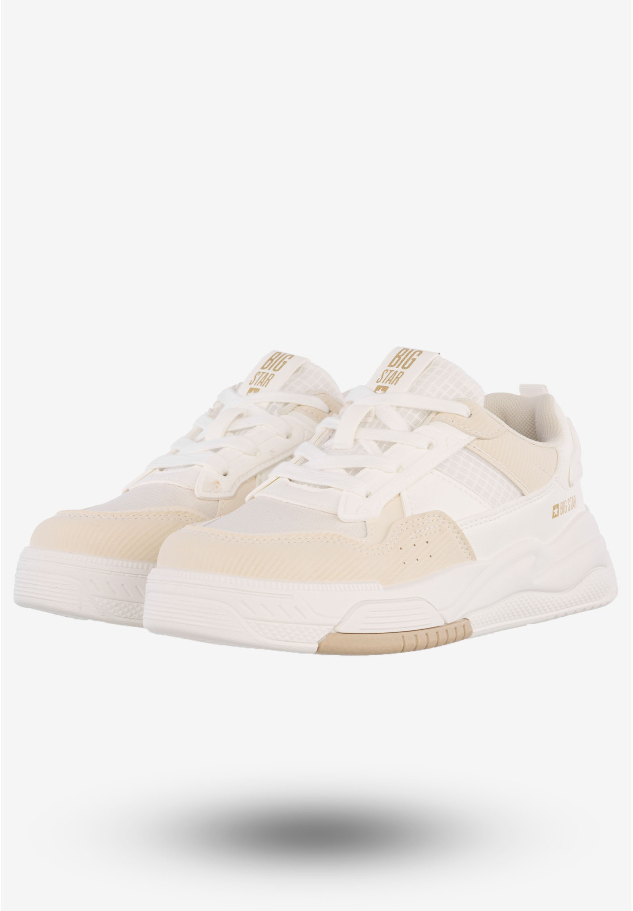 Sneakersy Damskie Buty Sportowe Big Star Beżowe OO274A155